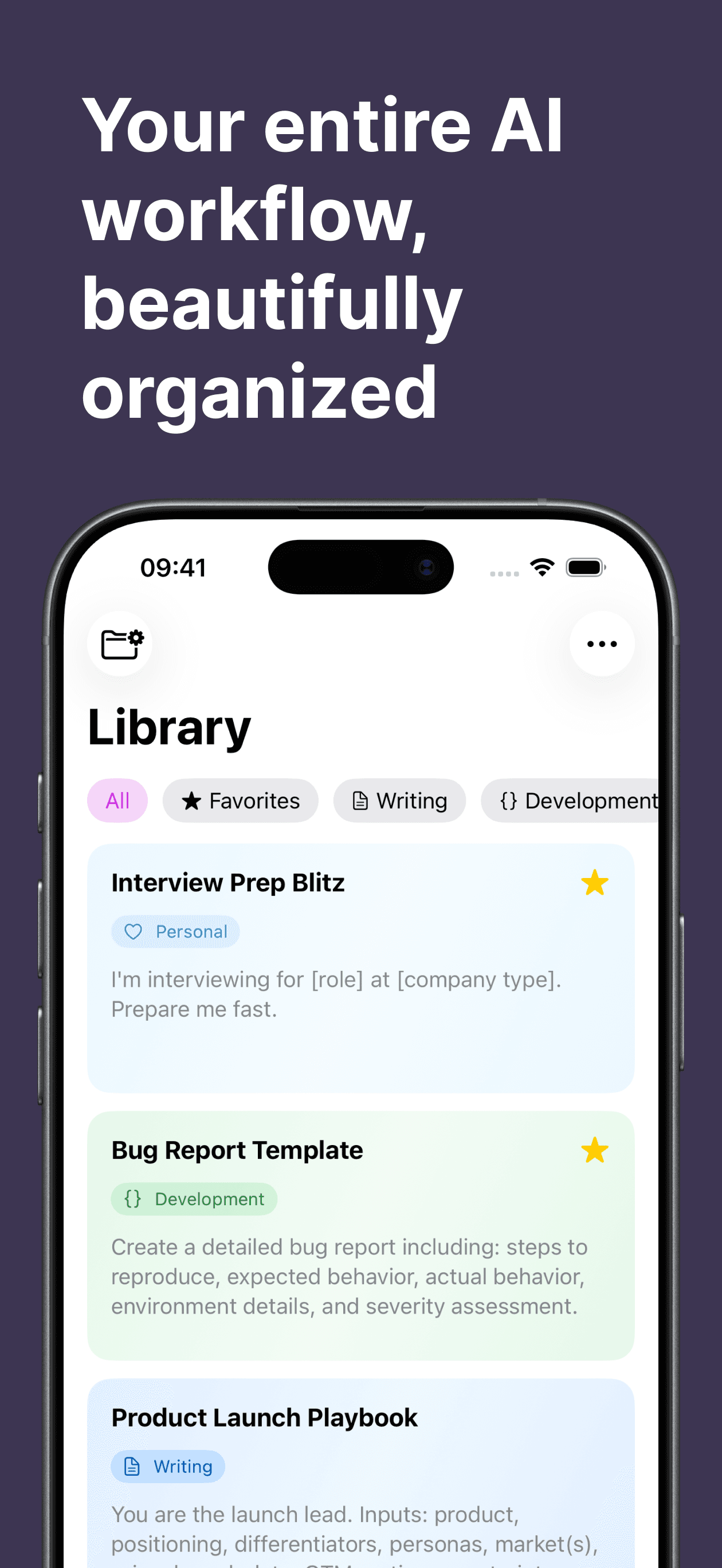 Your entire Al workflow, beautifully organized